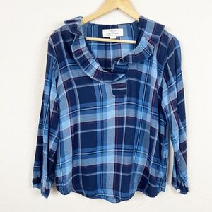 Trovata Birds Of Paradis Ruffle Neck Blouse Size Small